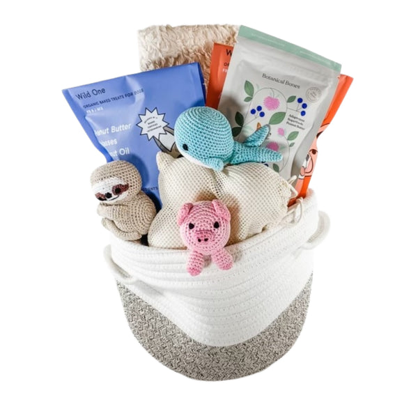 Organic Dog Gift Basket - Sit. Stay. Play!