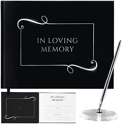 Funeral Guestbook with Pen