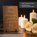 Wooden Funeral Guest Book for Memorial Service Celebration of Life Decorations