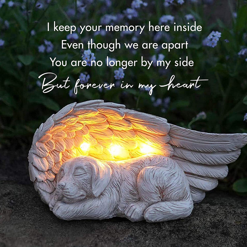 My Guardian Angel Memorial Dog Figurine with Flameless Candle